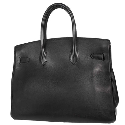 Hermes Black Gulliver Birkin 35 Handbag