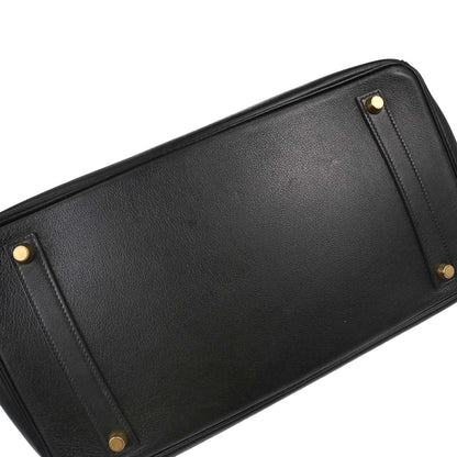 Hermes Black Gulliver Birkin 35 Handbag