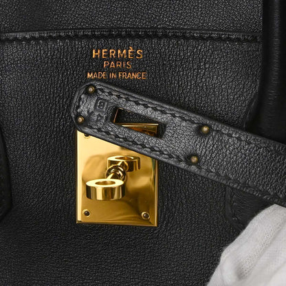 Hermes Black Gulliver Birkin 35 Handbag