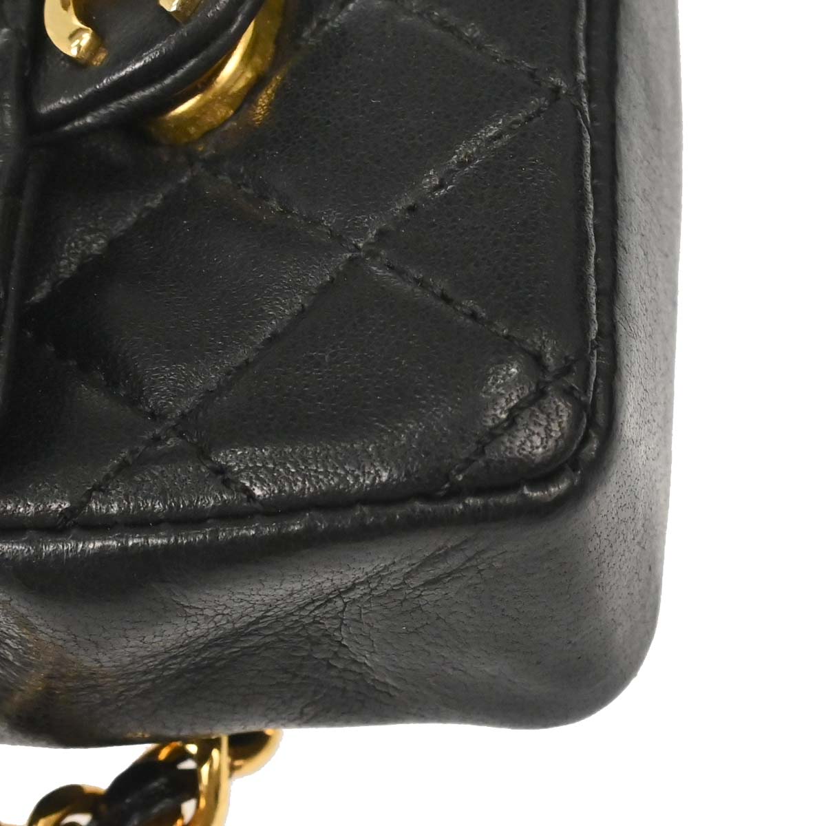 Chanel Black Lambskin Micro Classic Flap Shoulder Bag Pochette