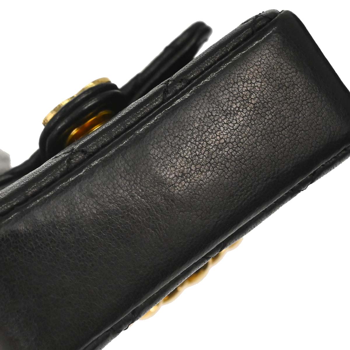Chanel Black Lambskin Micro Classic Flap Shoulder Bag Pochette