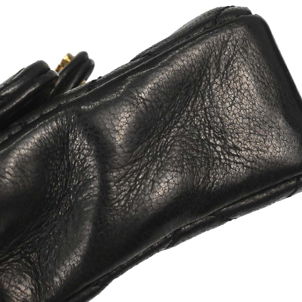 Chanel Black Lambskin Micro Classic Flap Shoulder Bag Pochette