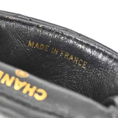 Chanel Black Lambskin Micro Classic Flap Shoulder Bag Pochette