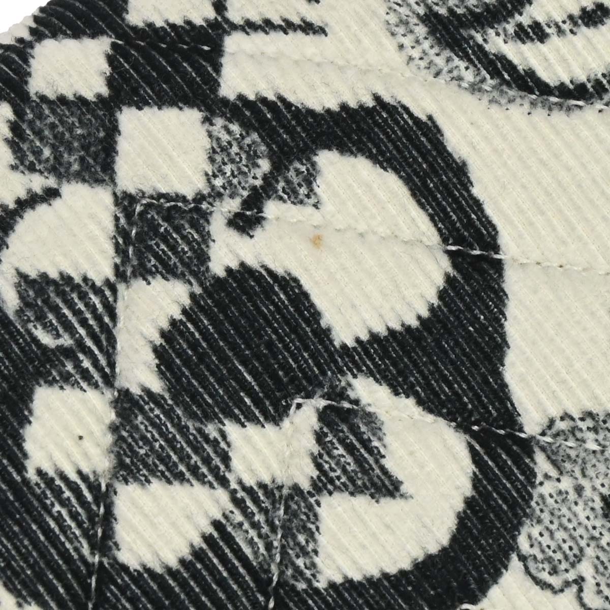 Chanel 2018-2019 Black White Silk Corduroy Chevron Shoulder Bag