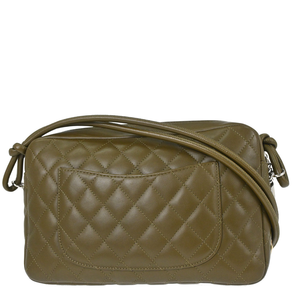Chanel * 2005-2006 Khaki Calfskin Python Cambon Ligne Shoulder Bag