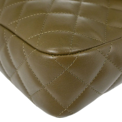 Chanel * 2005-2006 Khaki Calfskin Python Cambon Ligne Shoulder Bag