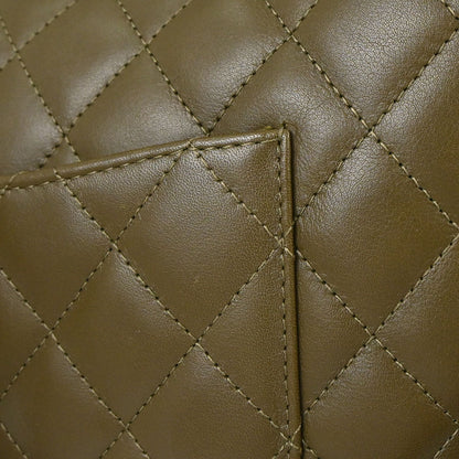 Chanel * 2005-2006 Khaki Calfskin Python Cambon Ligne Shoulder Bag