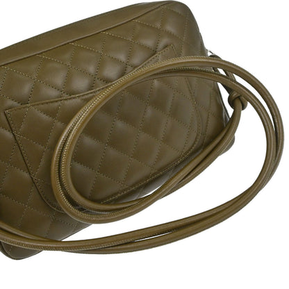 Chanel * 2005-2006 Khaki Calfskin Python Cambon Ligne Shoulder Bag