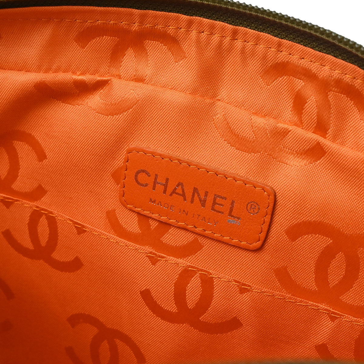 Chanel * 2005-2006 Khaki Calfskin Python Cambon Ligne Shoulder Bag