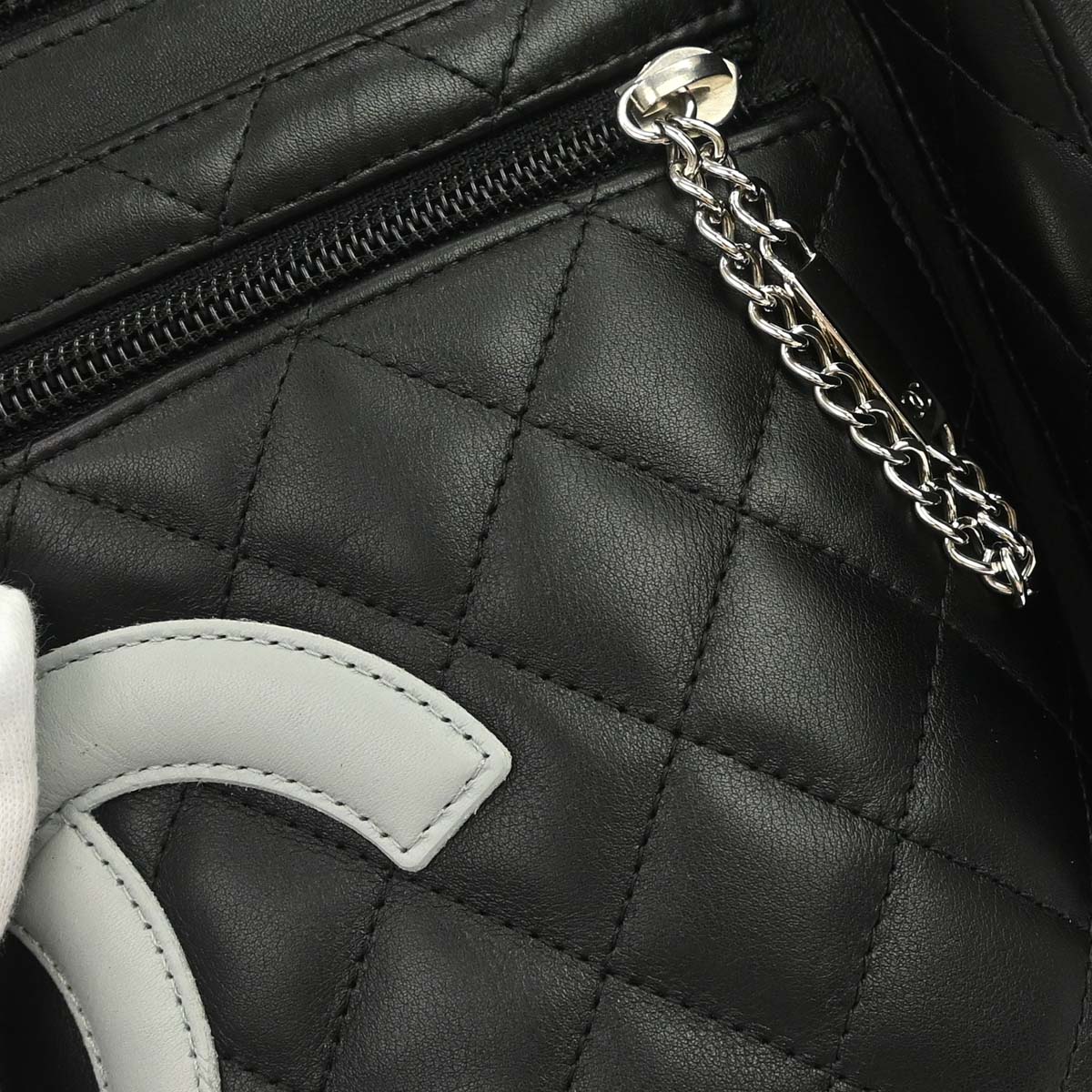 Chanel 2005-2006 Black Calfskin Cambon Shoulder Bag