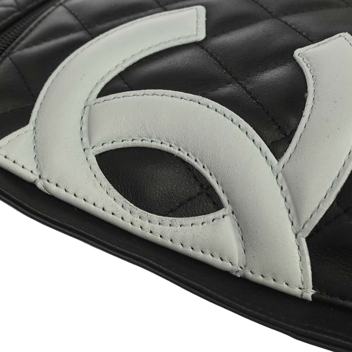 Chanel 2005-2006 Black Calfskin Cambon Shoulder Bag