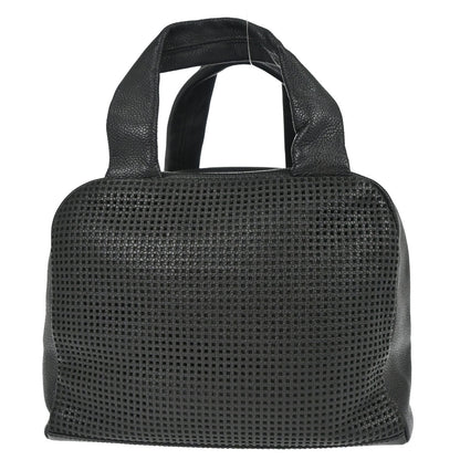 Chanel 2005-2006 Black Perforated Caviar Skin Handbag