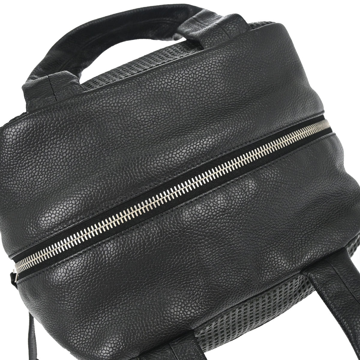 Chanel 2005-2006 Black Perforated Caviar Skin Handbag