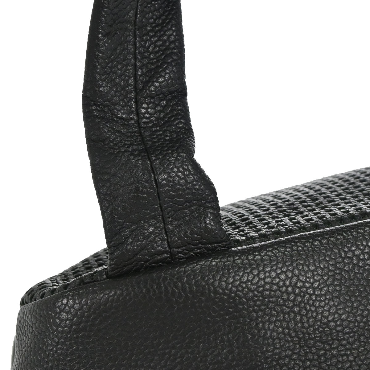 Chanel 2005-2006 Black Perforated Caviar Skin Handbag