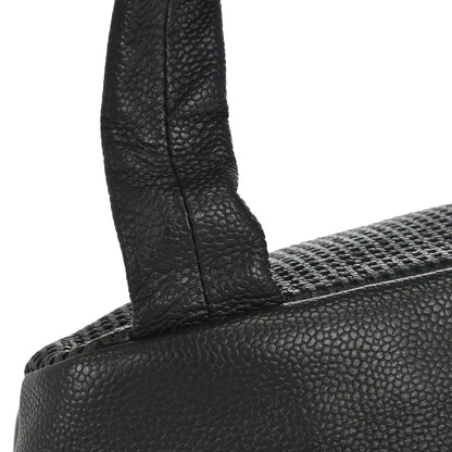 Chanel 2005-2006 Black Perforated Caviar Skin Handbag