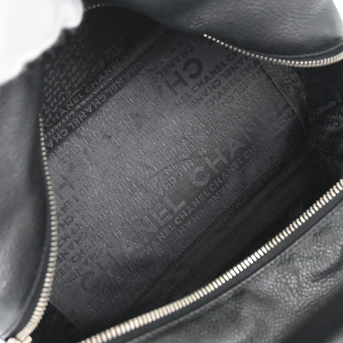 Chanel 2005-2006 Black Perforated Caviar Skin Handbag