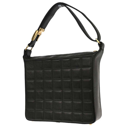 Chanel 2002-2003 Black Lambskin Choco Bar Shoulder Bag