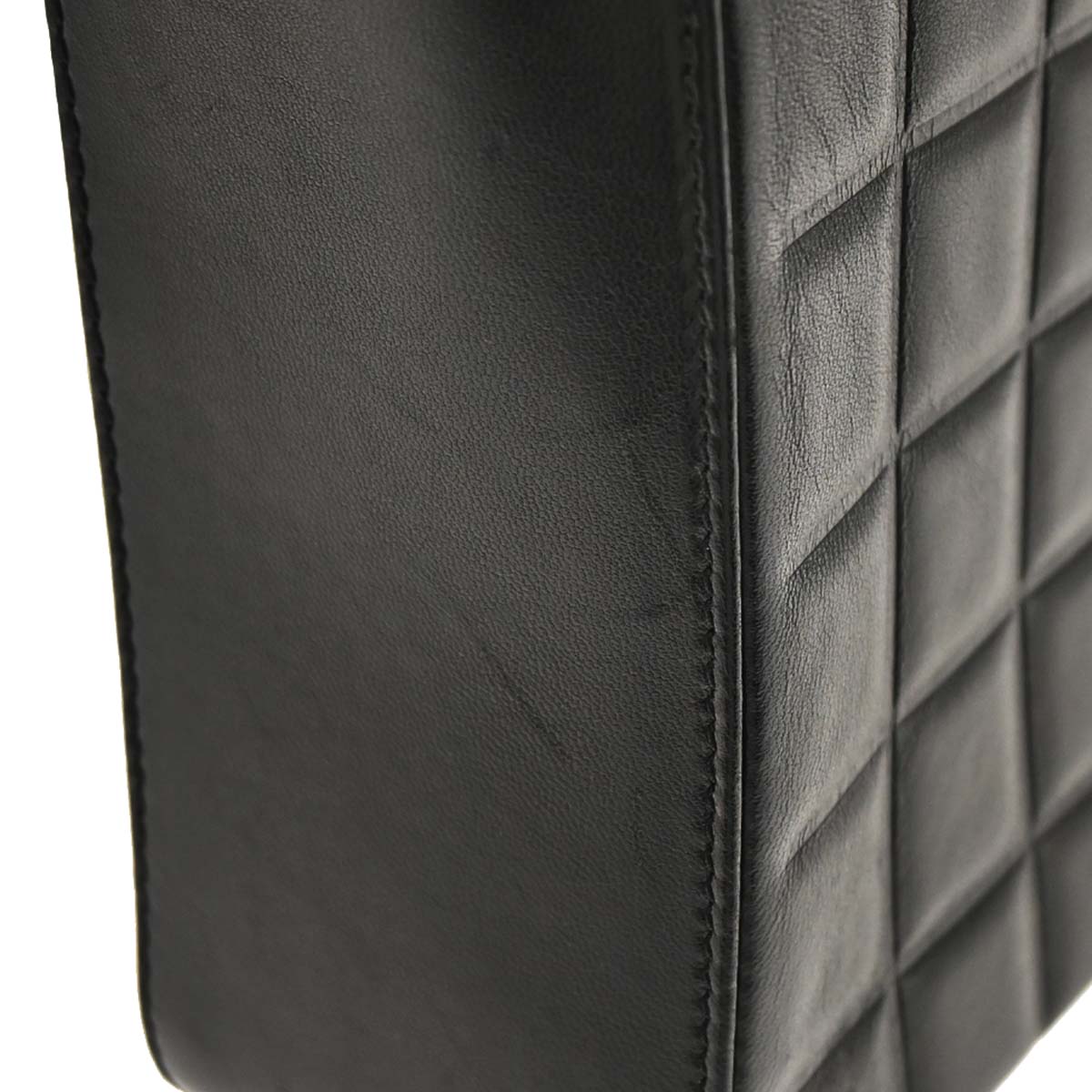 Chanel 2002-2003 Black Lambskin Choco Bar Shoulder Bag