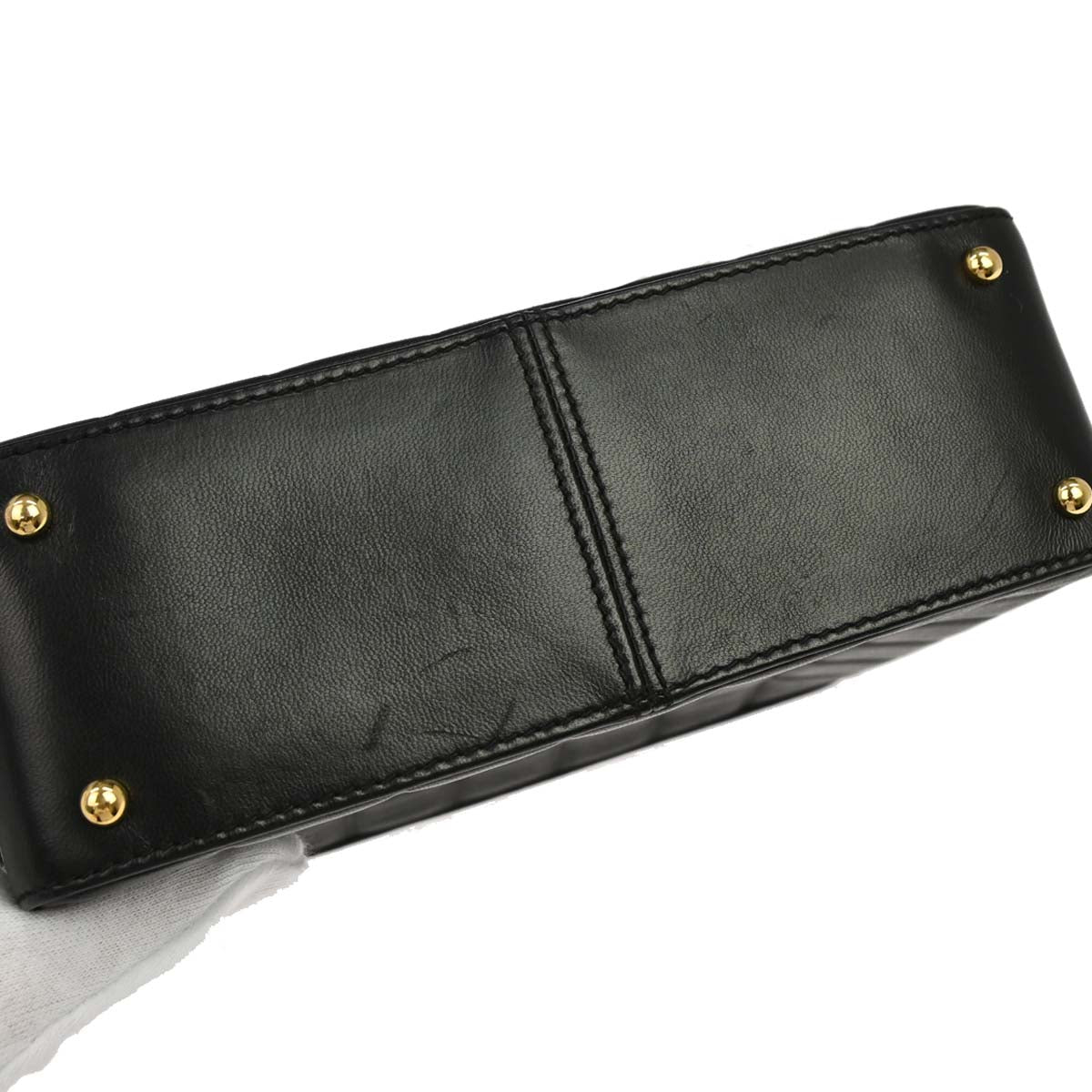 Chanel 2002-2003 Black Lambskin Choco Bar Shoulder Bag