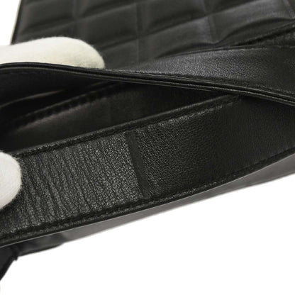Chanel 2002-2003 Black Lambskin Choco Bar Shoulder Bag