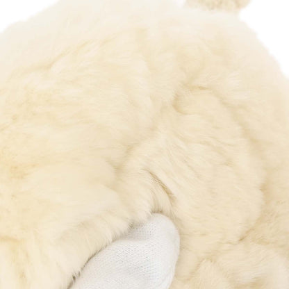 Chanel White Lapin Fur Earmuffs Small Good