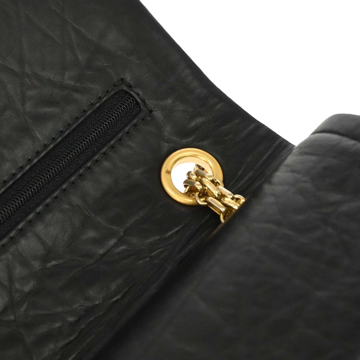 Chanel 2009-2010 Black Calfskin 2.55 Small Classic Double Flap Shoulder Bag