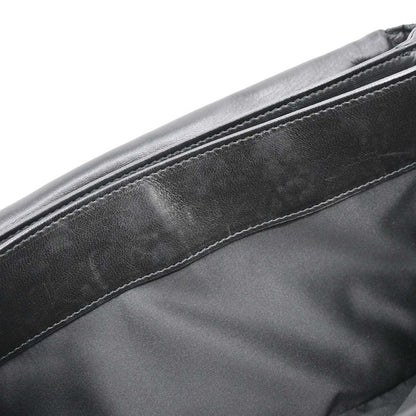 Chanel Black Lambskin 3 Accordion Flap Shoulder Bag