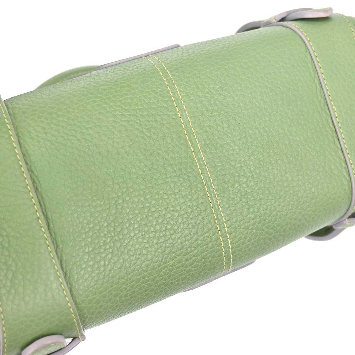 Loewe Green Leather Senda Handbag