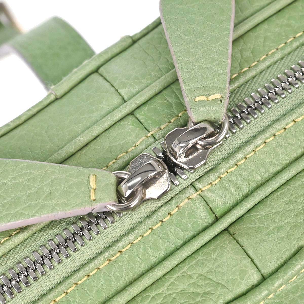 Loewe Green Leather Senda Handbag