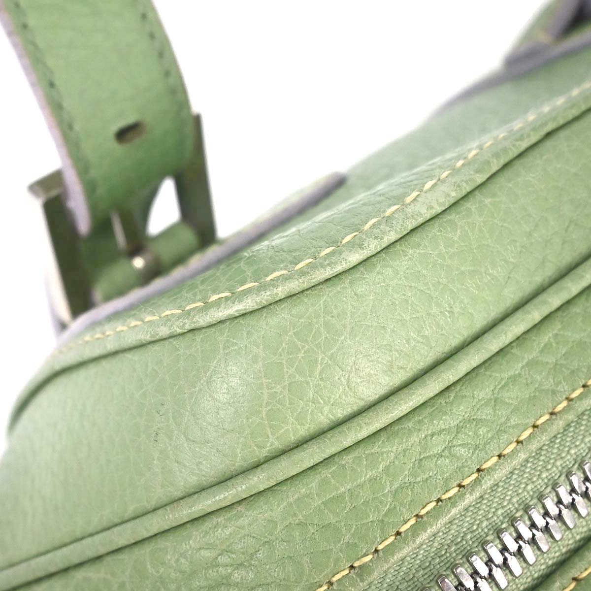 Loewe Green Leather Senda Handbag