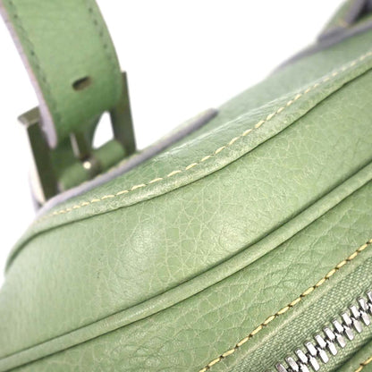 Loewe Green Leather Senda Handbag