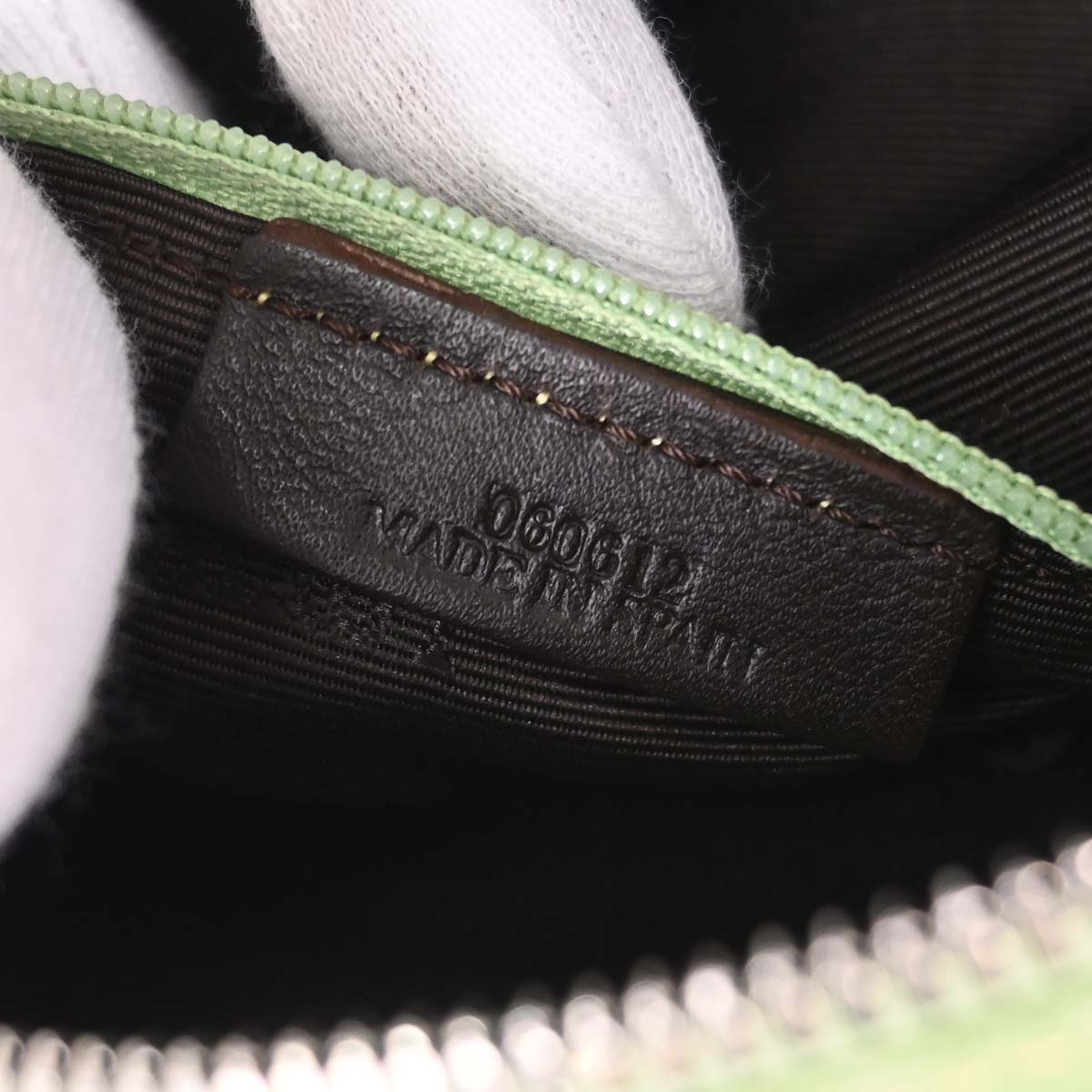 Loewe Green Leather Senda Handbag