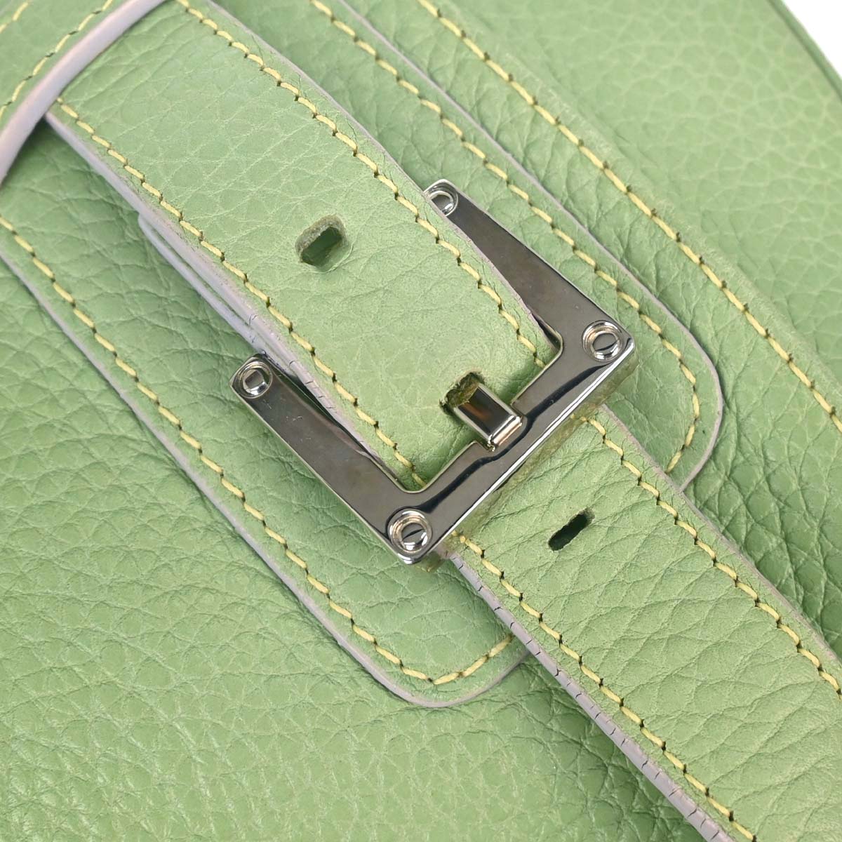 Loewe Green Leather Senda Handbag