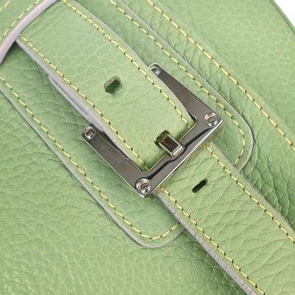 Loewe Green Leather Senda Handbag