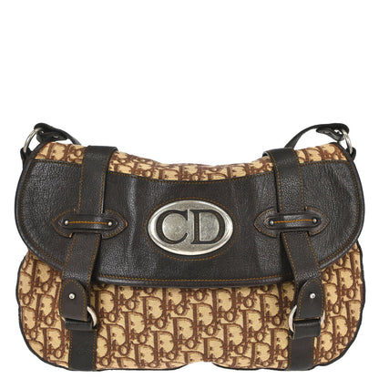 Christian Dior Beige Brown Vintage Traveller Shoulder Bag