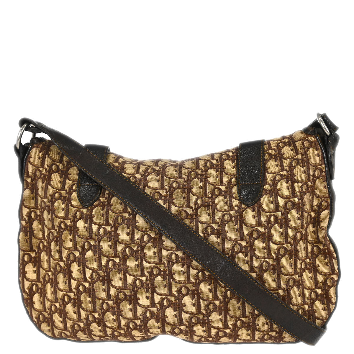 Christian Dior Beige Brown Vintage Traveller Shoulder Bag