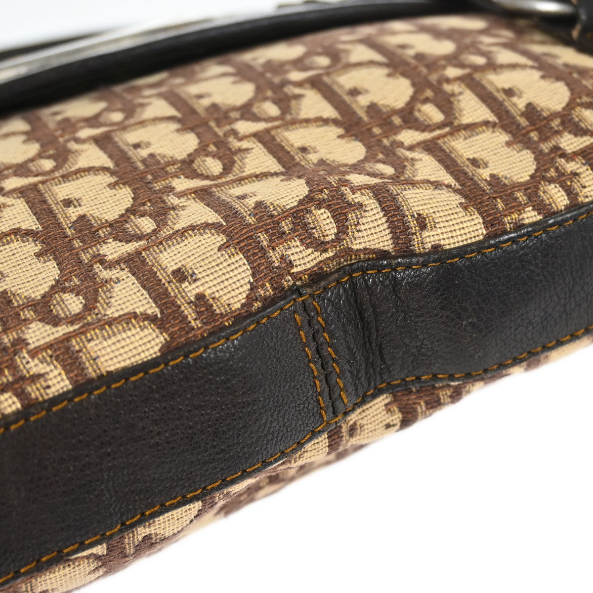 Christian Dior Beige Brown Vintage Traveller Shoulder Bag