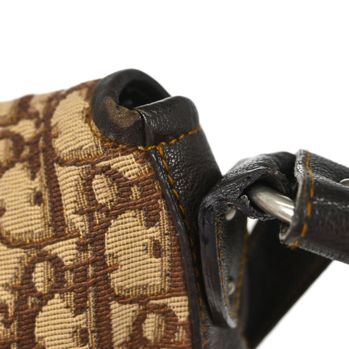 Christian Dior Beige Brown Vintage Traveller Shoulder Bag