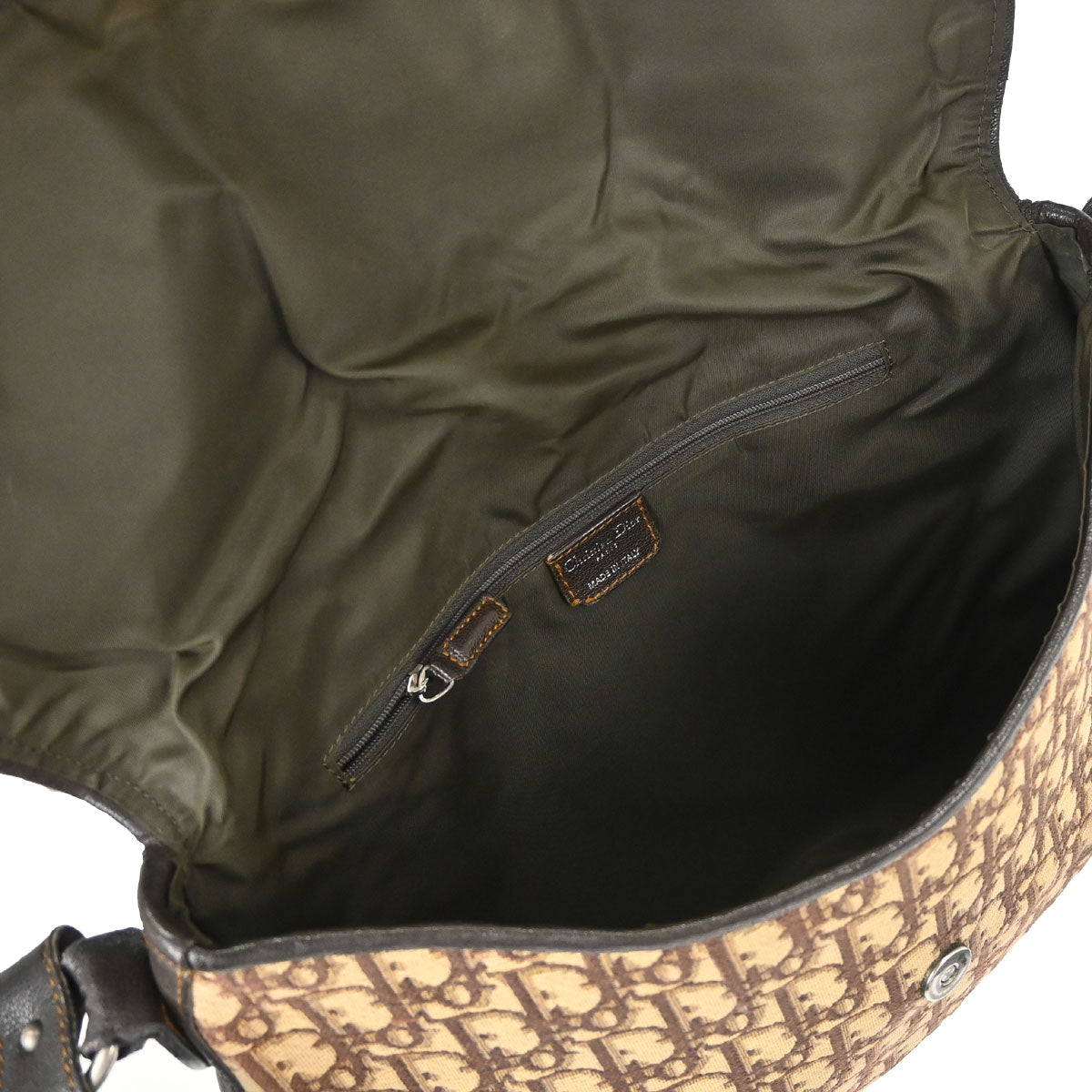 Christian Dior Beige Brown Vintage Traveller Shoulder Bag