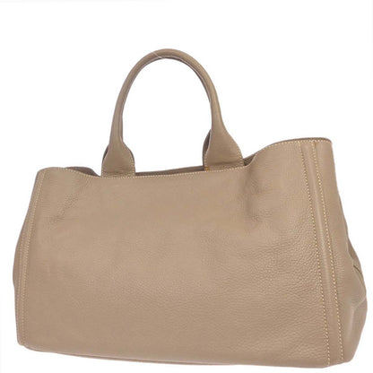 Prada Beige Calfskin Canapa Tote Handbag