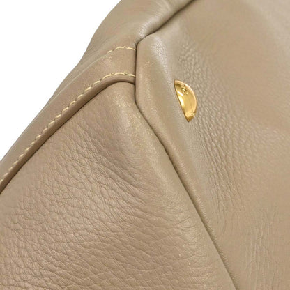 Prada Beige Calfskin Canapa Tote Handbag