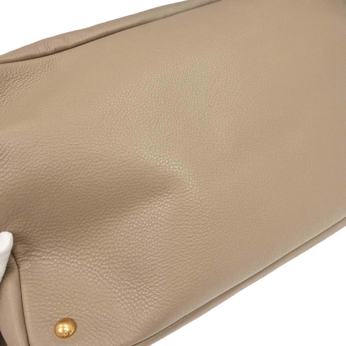 Prada Beige Calfskin Canapa Tote Handbag