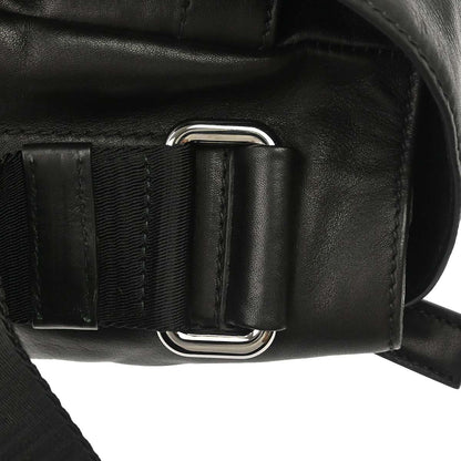 Prada Black Calfskin Messenger Shoulder Bag
