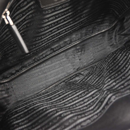 Prada Black Calfskin Messenger Shoulder Bag