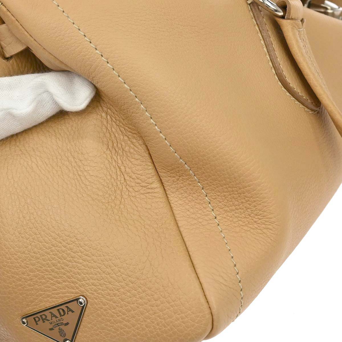 Prada Beige Leather Easy Bag Handbag