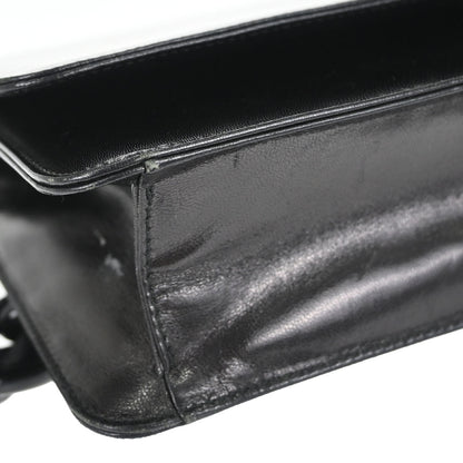 Prada Black Leather Acrylic Shoulder Bag