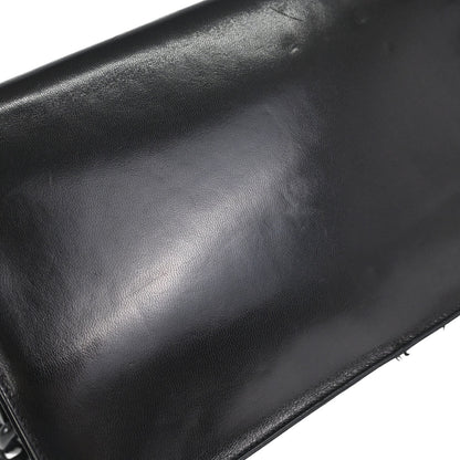 Prada Black Leather Acrylic Shoulder Bag
