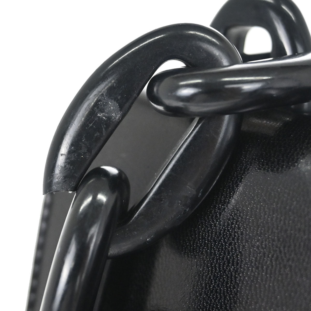 Prada Black Leather Acrylic Shoulder Bag