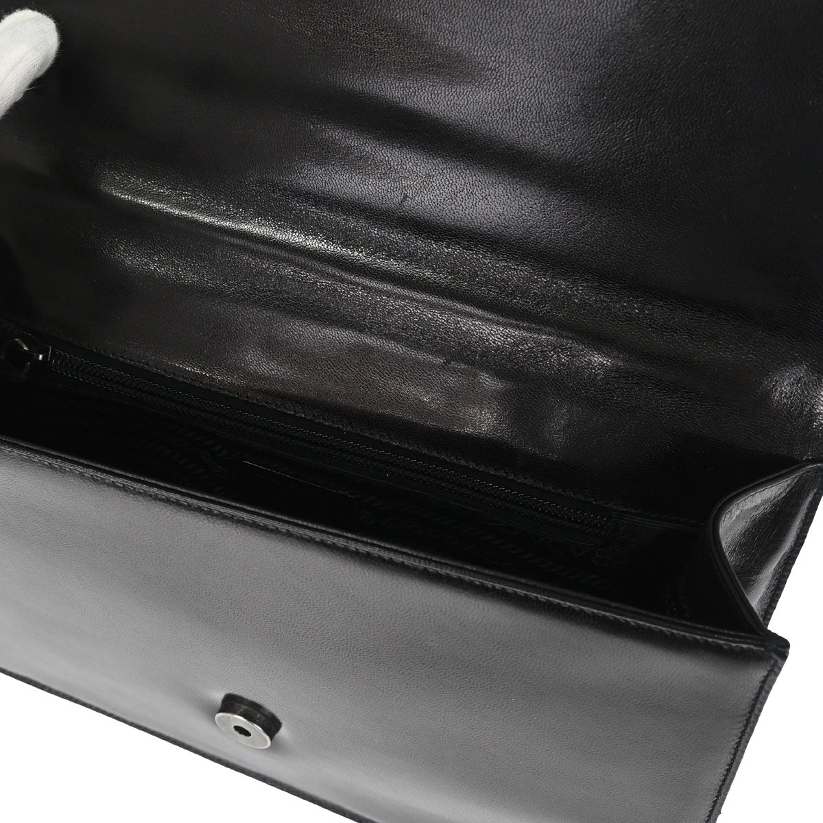 Prada Black Leather Acrylic Shoulder Bag