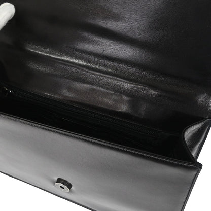 Prada Black Leather Acrylic Shoulder Bag